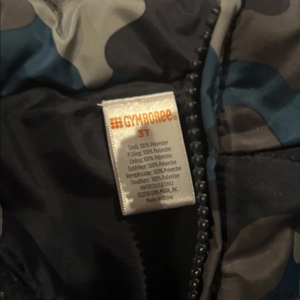 GYMBOREE Blue Camo Puffer Vest 3T